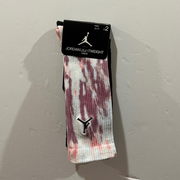 Jordan, Lightweight, Kids Crew Socks, 2 Pack - Picture 1 of 5